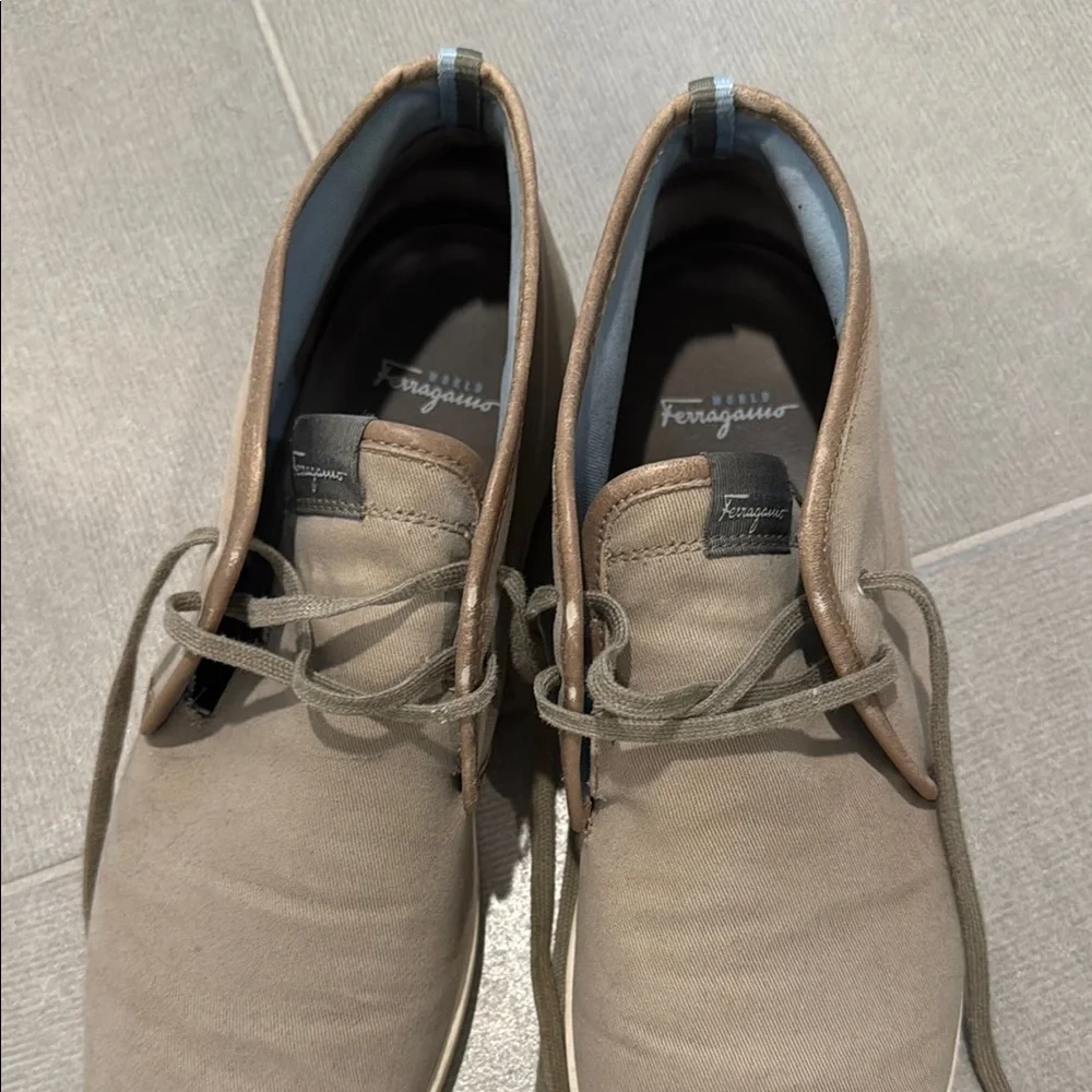 Feragamo World Tan Desert Sneakers